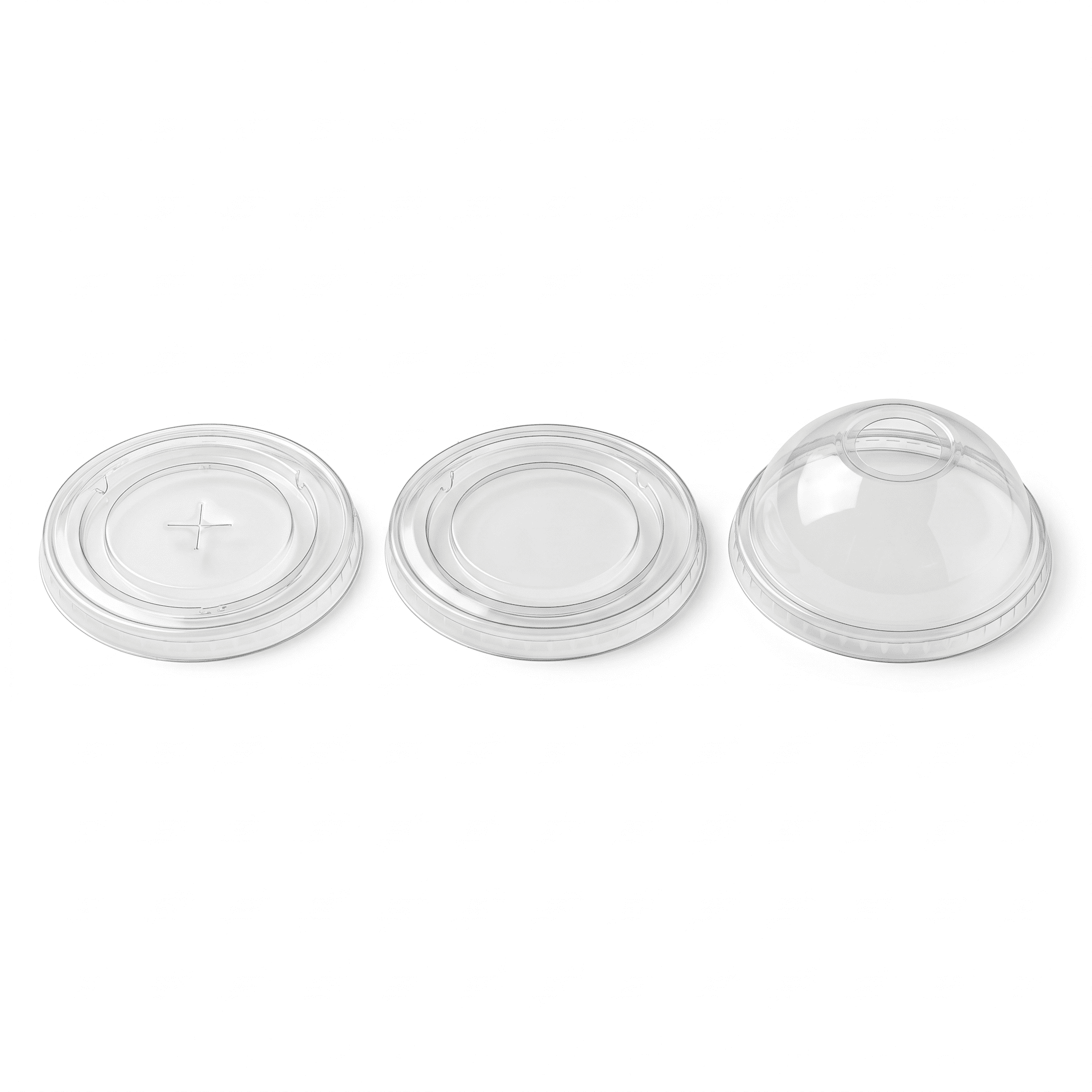 Clear Flat Lid w/ Straw Slot 16 oz