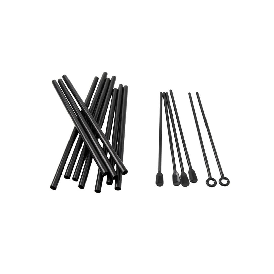 Plastic Straw, Black 5.75"