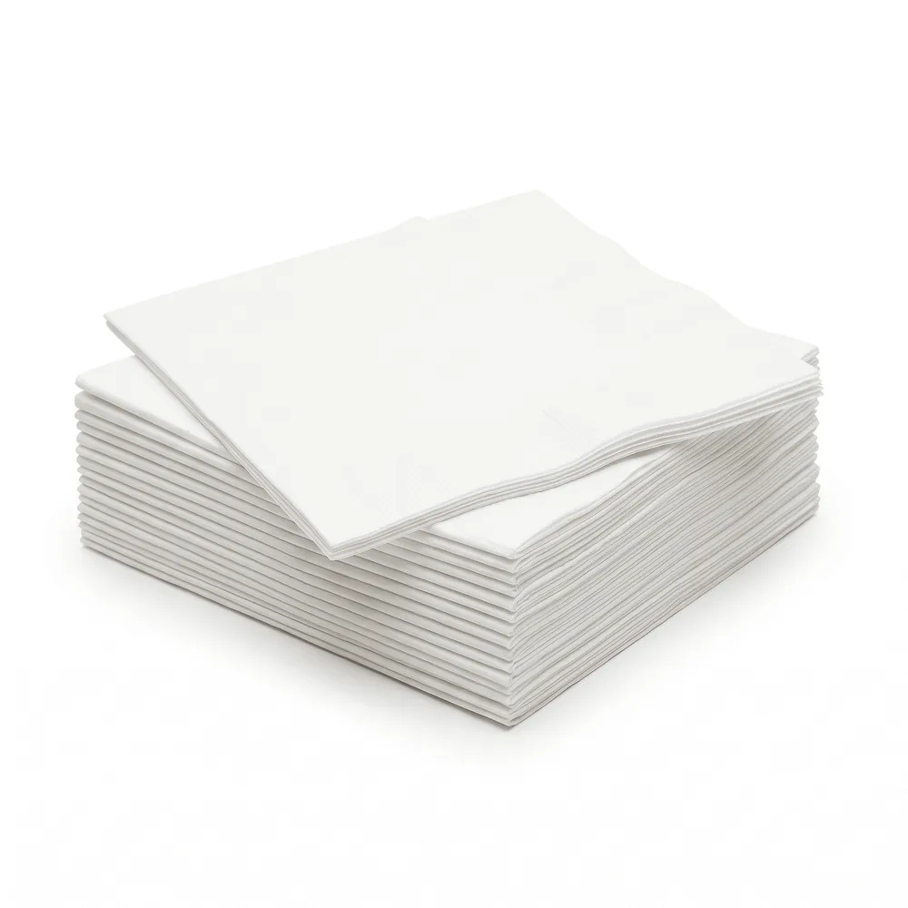10x12 White Luncheon Napkin, 1/4 Fold
