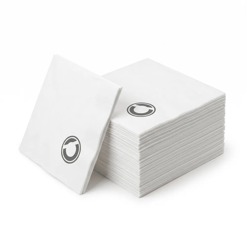 2-Ply Napkin White 9x9 — Custom w/ Logo