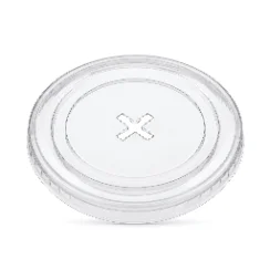 Clear Flat Lid w/ Straw Slot 16 oz