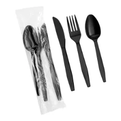 Cutlery Black 3-in-1, Heavy Weight