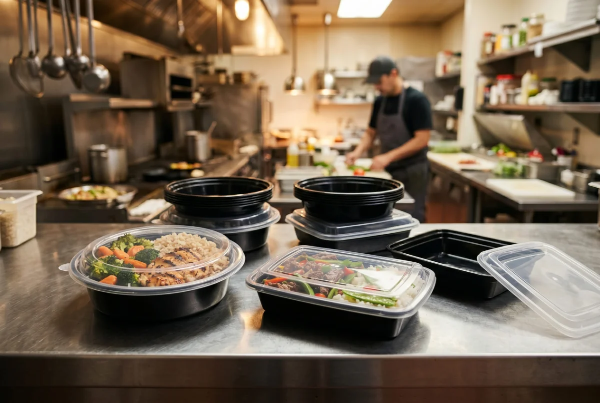 Black & Clear Containers