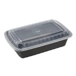 Rectangular Black & Clear 32 oz