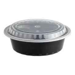 Round Black & Clear 32 oz
